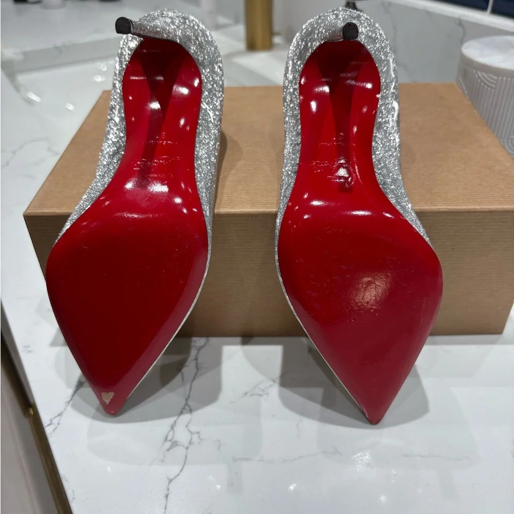 Silver Glitter Women's Shoes - Picture 1 of 6